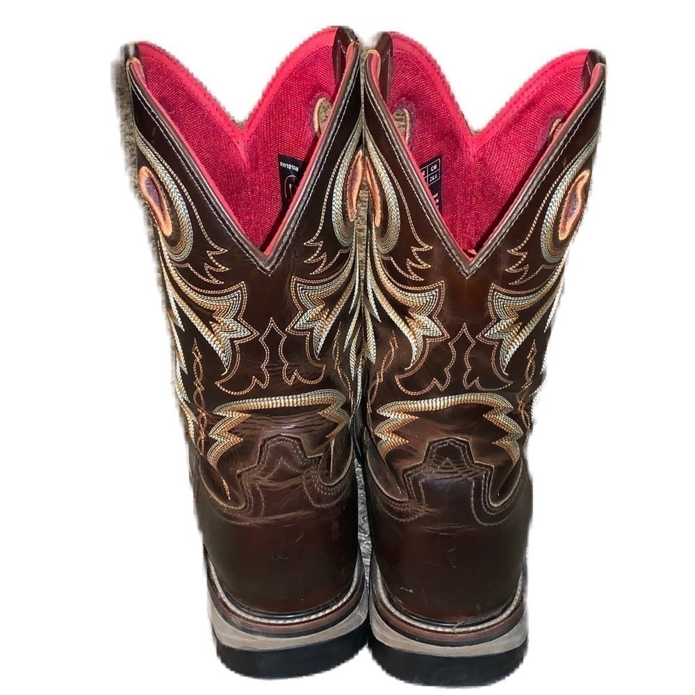 R Watson 12D Cowboy Western Leather Work Boots Waterproof Composite Square Toe - Picture 8 of 10